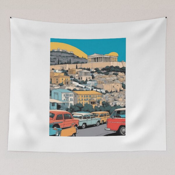 Item preview, Athens, Greece, Pop Art style design designed and sold by CreativeSparkzz.