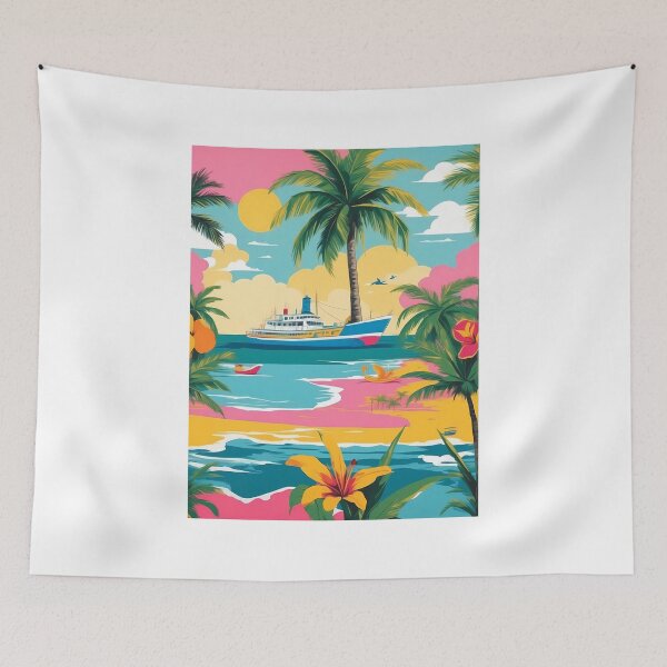 Item preview, Bahamas, Caribbean, Pop Art style design designed and sold by CreativeSparkzz.