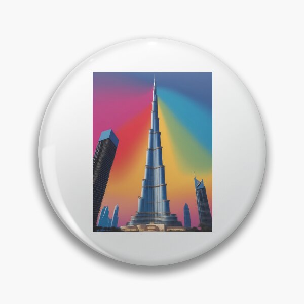 Item preview, Burj Khalifa, Dubai, United Arab Emirates, design in pop art style designed and sold by CreativeSparkzz.