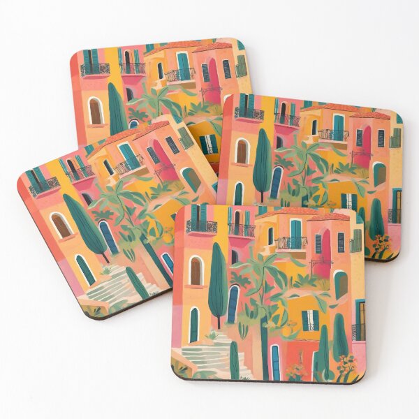 Item preview, Colorful houses with plants designed and sold by PalmitoDecor.
