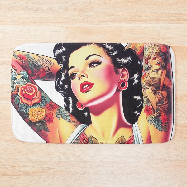 Item preview, Hot Tattooed Pin-up designed and sold by PulpVintage.