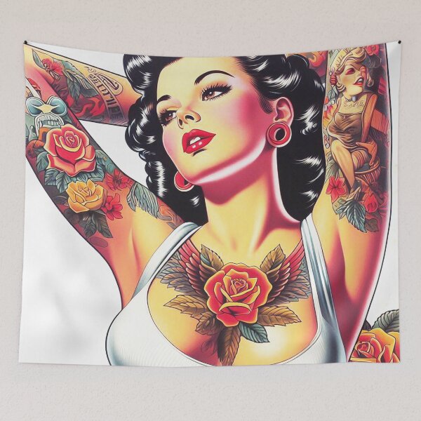 Item preview, Hot Tattooed Pin-up designed and sold by PulpVintage.