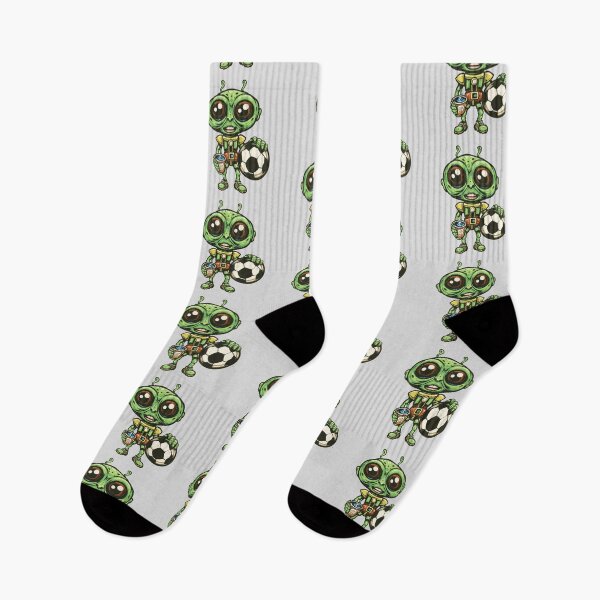 Item preview, A green Martian Holding Coffee and  Soccer Ball designed and sold by Verycutethings.