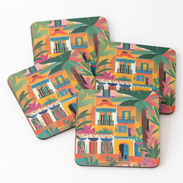 Item preview, Vibrant Tropical House Facade designed and sold by PalmitoDecor.