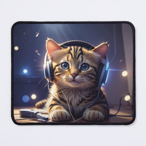 Item preview, Cutie Cat with Headphones designed and sold by Airod 07.