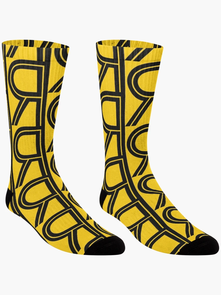 Thumbnail 3 of 5, Socks, Reader R, black designed and sold by The Chicago Reader.