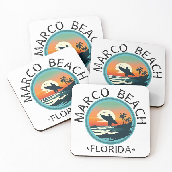 Item preview, Marco Beach - Florida (with Black Lettering) designed and sold by VelvetRoom.