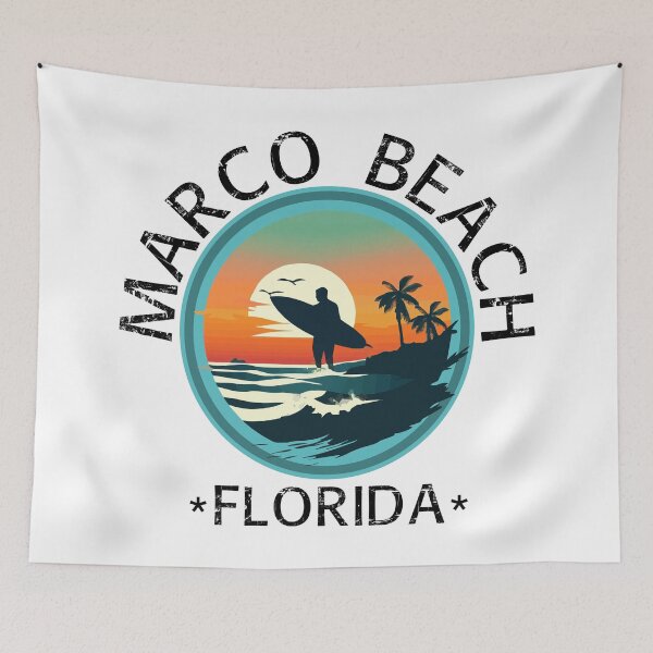 Item preview, Marco Beach - Florida (with Black Lettering) designed and sold by VelvetRoom.