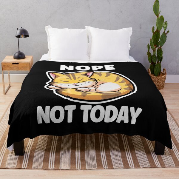 Item preview, Not Today Cat, Nope, Cute Kitten, Lazy Cat, Funny Cat Lovers designed and sold by Porcupine Tees ⭐⭐⭐⭐⭐.