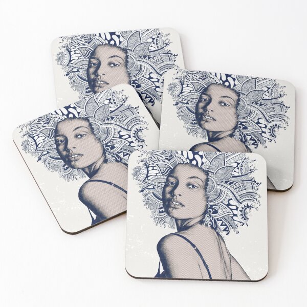 Item preview, Arte pop viewforia | retrato realista de niña afro zentangle designed and sold by Marco Paludet.