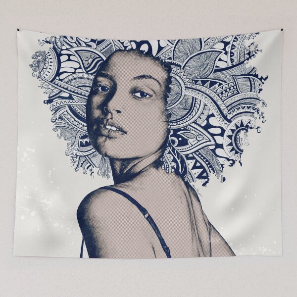 Item preview, Viewphoria pop art | zentangle afro girl realistic portrait designed and sold by Marco Paludet.