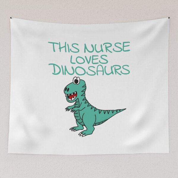 Item preview, This Nurse Loves Dinosaurs, T-Rex Dinosaur designed and sold by doodlerob.