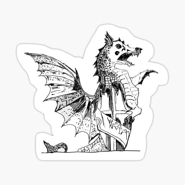 London Temple Bar Dragon (White) Sticker