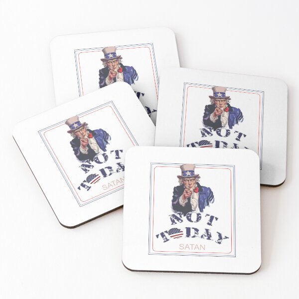 Item preview, Not Today Satan Uncle Sam USA Art designed and sold by TerScott.