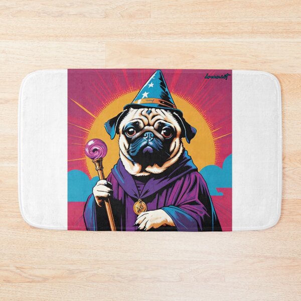 Item preview, Pug Wizard retro  designed and sold by DreamistStore.