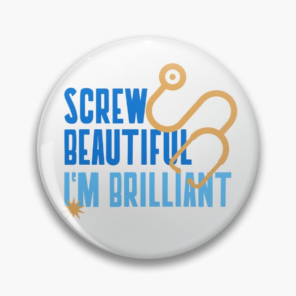 Item preview, Screw Beautiful, I'm Brilliant designed and sold by ZenStitchMotifs.