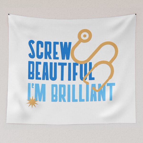 Item preview, Screw Beautiful, I'm Brilliant designed and sold by ZenStitchMotifs.