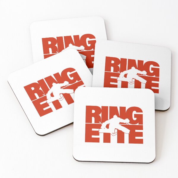 Item preview, Ringette goalie silhuette in red designed and sold by EmeraldeaArt.