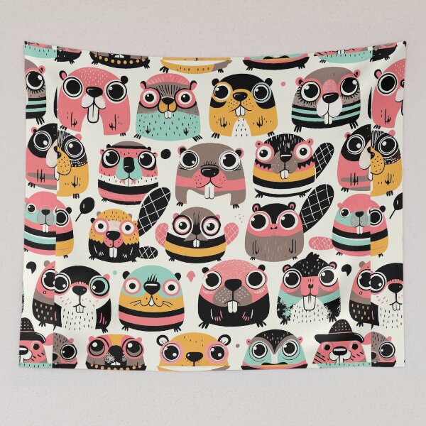 Item preview, bóbr kurwa Seamless Pattern designed and sold by Designowner.