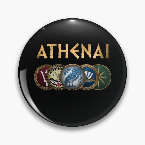 Artikelvorschau, Athenai Ancient Athen Griechisch -Phalanx Athener Schilde entworfen und verkauft von Agema Apparel.
