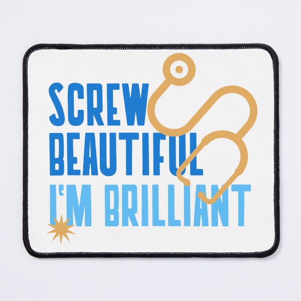 Item preview, Screw Beautiful, I'm Brilliant designed and sold by ZenStitchMotifs.