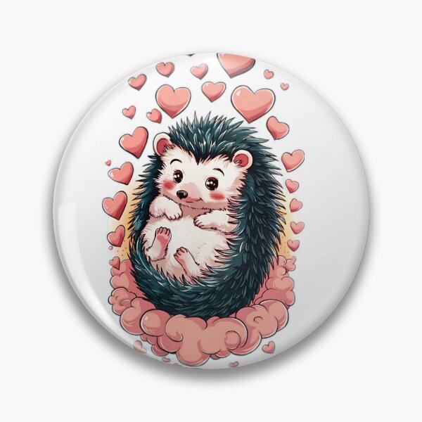 Item preview, Cute porcupine on a cloud of hearts designed and sold by BlissfulBlossom.