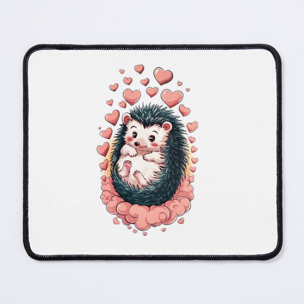 Item preview, Cute porcupine on a cloud of hearts designed and sold by BlissfulBlossom.