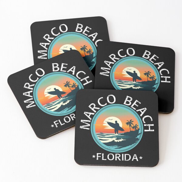 Item preview, Marco Beach - Florida (with White Lettering) designed and sold by VelvetRoom.