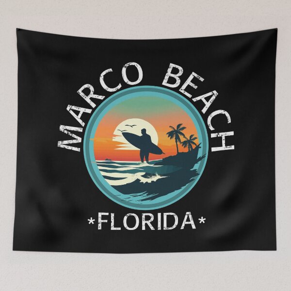 Item preview, Marco Beach - Florida (with White Lettering) designed and sold by VelvetRoom.