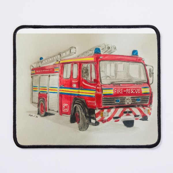 Item preview, Devon & Somerset Fire truck designed and sold by Truck drawing art.