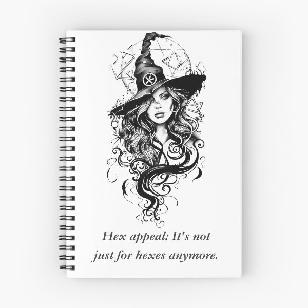 Item preview, Stylish Witch Hat T-Shirt with Hex Appeal Quote for Sassy Witches designed and sold by BlkMoonShop.