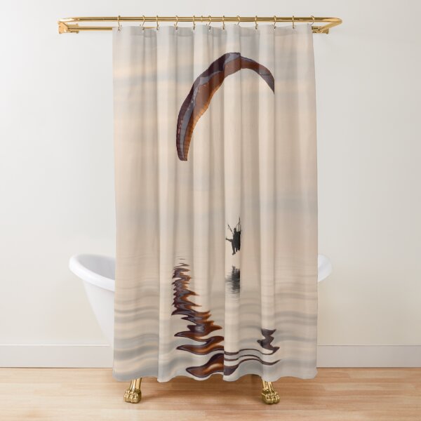 Powered paraglider Shower Curtain