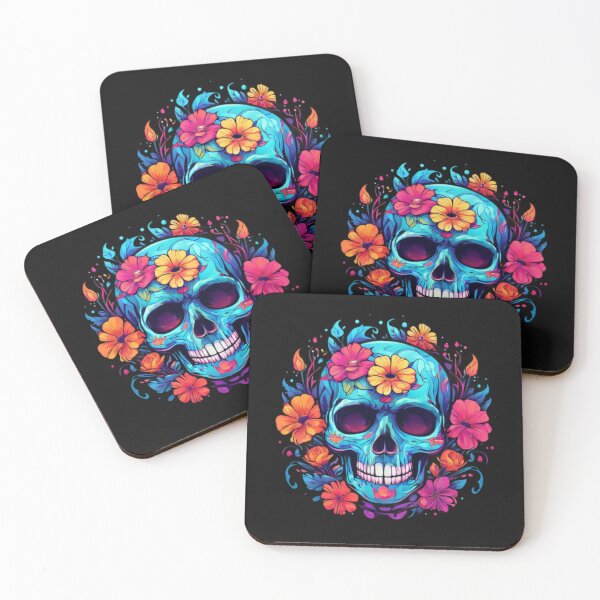 Item preview, Skull and flowers designed and sold by Planetporridge.