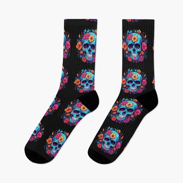 Item preview, Skull and flowers designed and sold by Planetporridge.