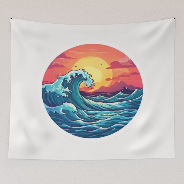 Item preview, Cool Ocean Wave Art designed and sold by Planetporridge.