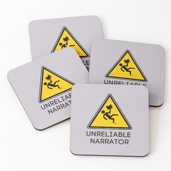 Item preview, Unreliable Narrator Warning Danger Sign  designed and sold by MomentumCloset.