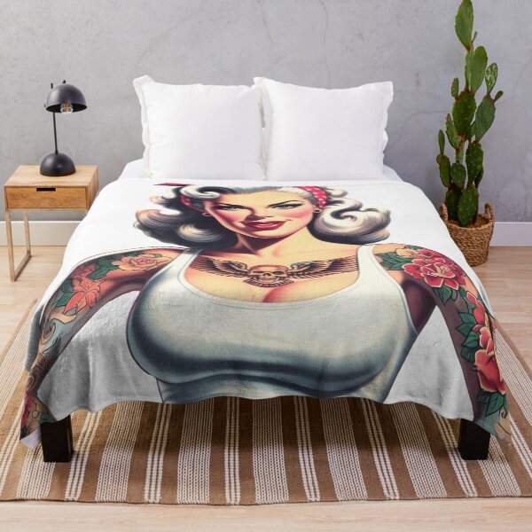 Item preview, Vintage Hot Tattoo Pin-up designed and sold by PulpVintage.