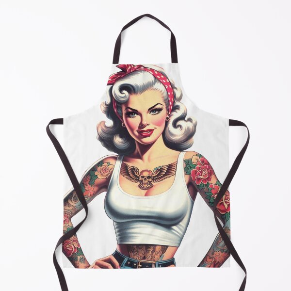 Item preview, Vintage Hot Tattoo Pin-up designed and sold by PulpVintage.