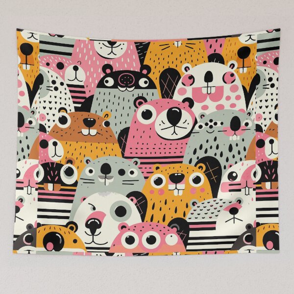 Item preview, Bóbr Kurwa Seamless Pattern designed and sold by Designowner.