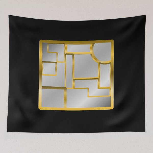Item preview, Golden Silver Geometric Mosaic: Luxurious Modern Art Collection Dash Stickers T-Shirts Iphone Cases designed and sold by MechanicalART.