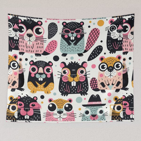 Item preview, Bóbr Kurwa Seamless Pattern designed and sold by Designowner.