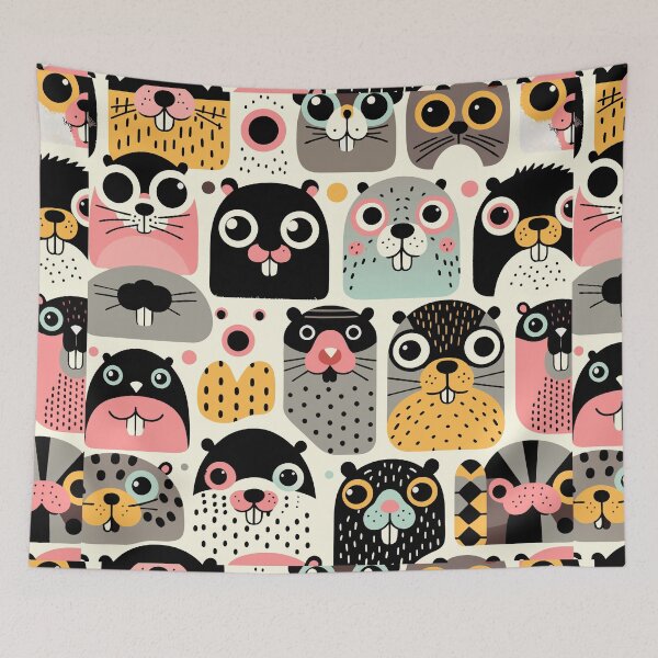 Item preview, Bóbr Kurwa Seamless Pattern designed and sold by Designowner.