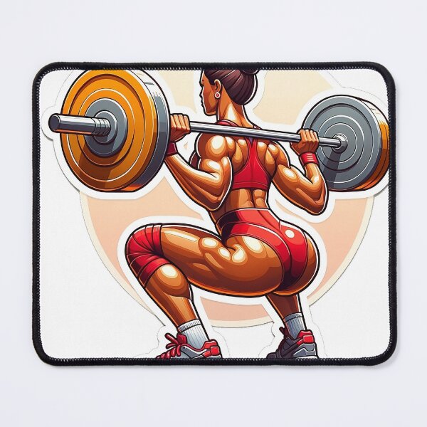 Item preview, Female squat workout bodybuilding designed and sold by LoveLabDesign.
