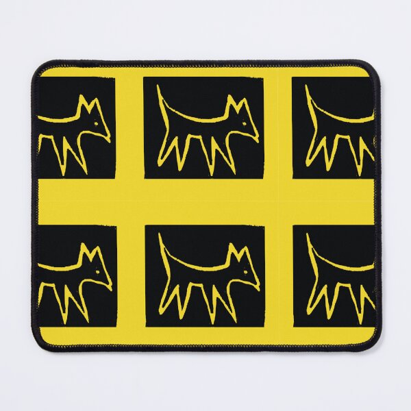 Item preview, yellow dogs my handmade stamped artwork abstract, art, background designed and sold by handmadehipsters.