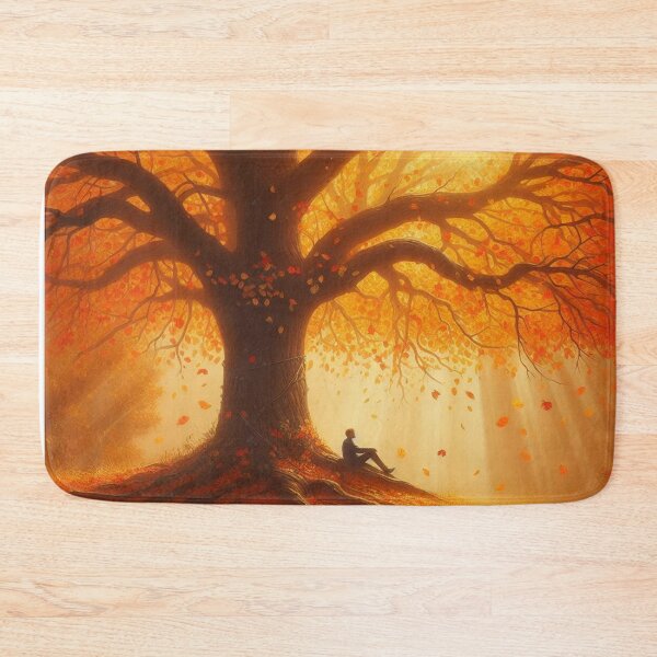 Item preview, Autumn tree with falling leaves designed and sold by karina360.