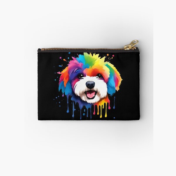 Item preview, Vibrant Rainbow Bichon Frise Portrait Design For Dog Lovers designed and sold by kakarikihill.
