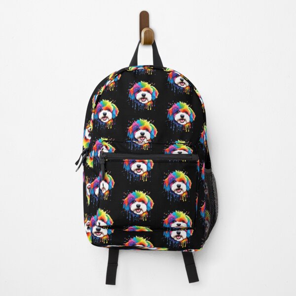 Item preview, Vibrant Rainbow Bichon Frise Portrait Design For Dog Lovers designed and sold by kakarikihill.