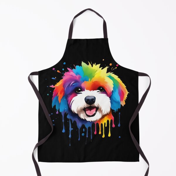 Item preview, Vibrant Rainbow Bichon Frise Portrait Design For Dog Lovers designed and sold by kakarikihill.
