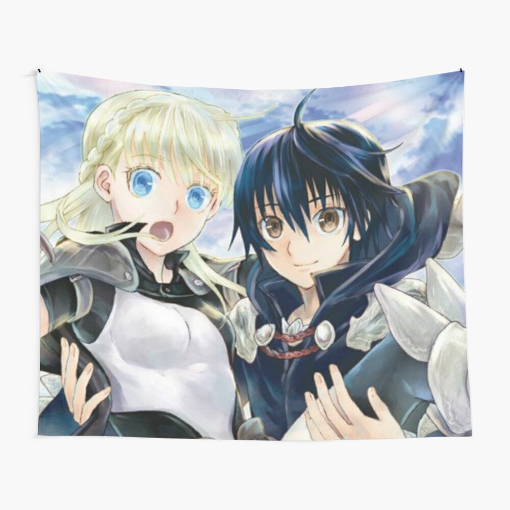 satou zena death march tapestry by spikeynator redbubble redbubble