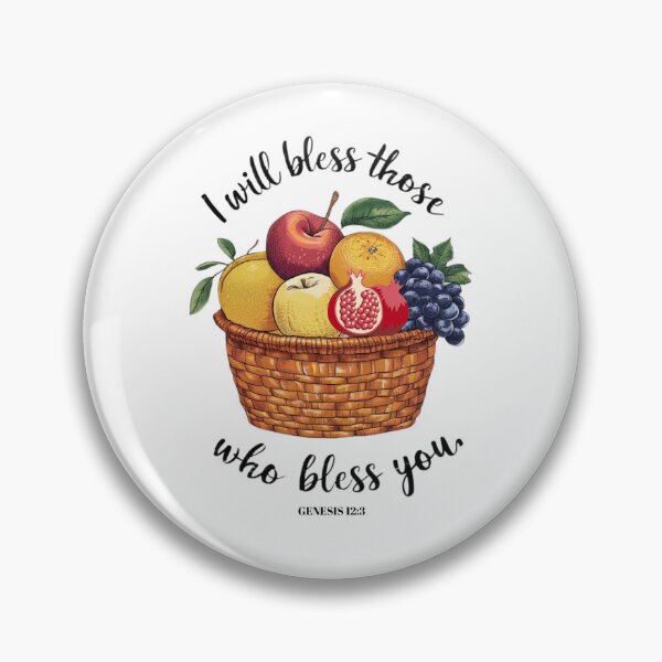 Item preview, I Will Bless Those Who Bless You, Basket of Fruits Art designed and sold by Faithloveshop.